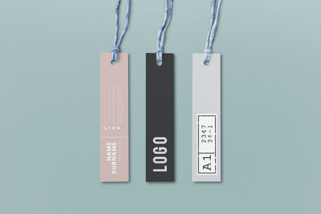 Free Three Fashion Label Tag Mockups Psd