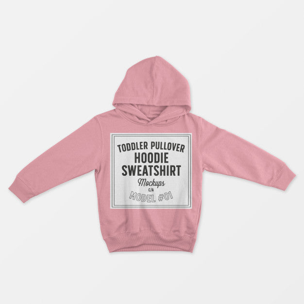 Free Toddler Pullover Hoodie Sweatshirt Mockup Psd