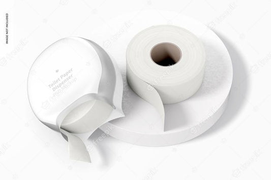 Free Toilet Paper Dispenser Mockup, Leaned Psd