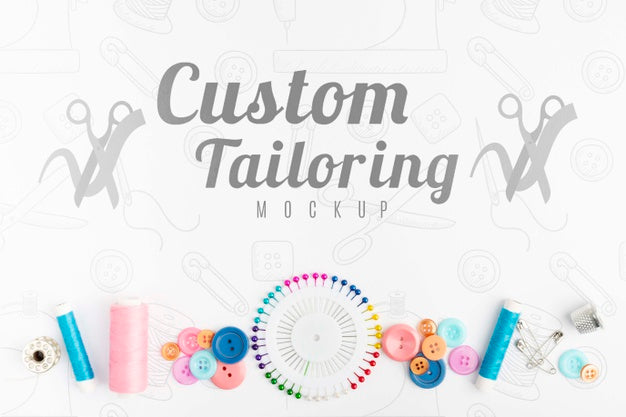 Free Top View Assortment Of Sewing Accessories Psd