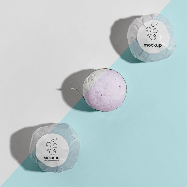 Free Top View Bath Bombs Arrangement Psd