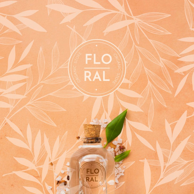 Free Top View Bath Concept With Toiletries Psd