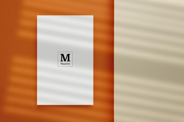 Free Top View Blank Poster Mockup Psd