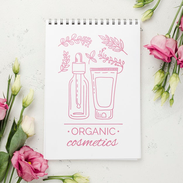 Free Top View Cosmetics Mockup Psd