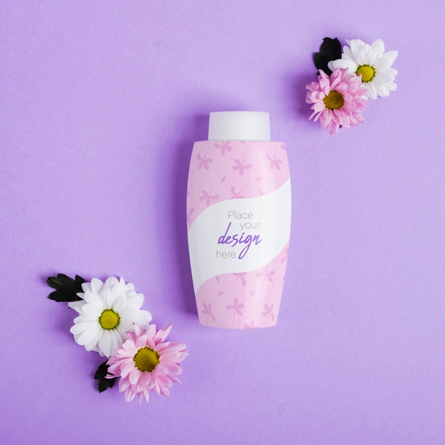 Free Top View Cosmetics Mockup Psd