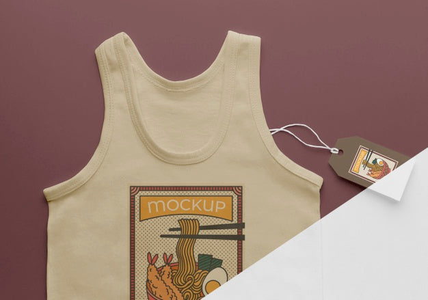 Free Top View Japanese T-Shirt Mock-Up Assortment Psd