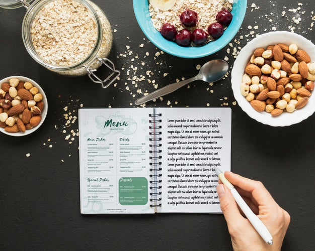 Free Top View Morning Breakfast Concept Psd