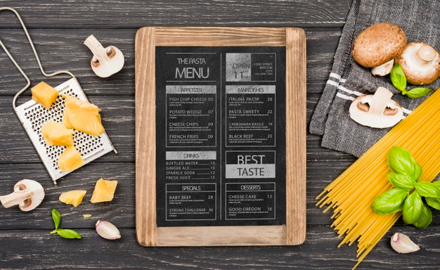 Free Top View Mushrooms And Pasta Assortment Psd