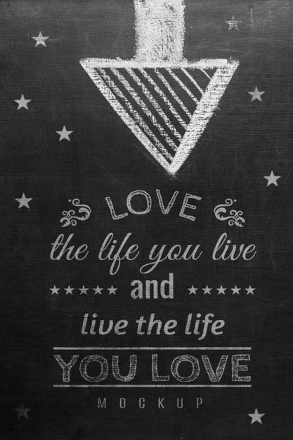 Free Top View Of Uplifting Message With Chalk Psd