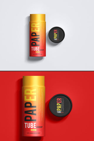 Free Top View Paper Tube Mockup Psd
