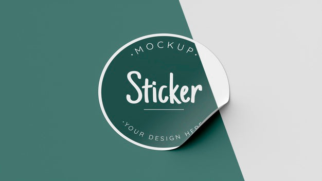 Free Top View Sticker Mock Up Psd