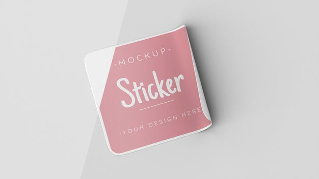 Free Top View Sticker Mock Up Psd