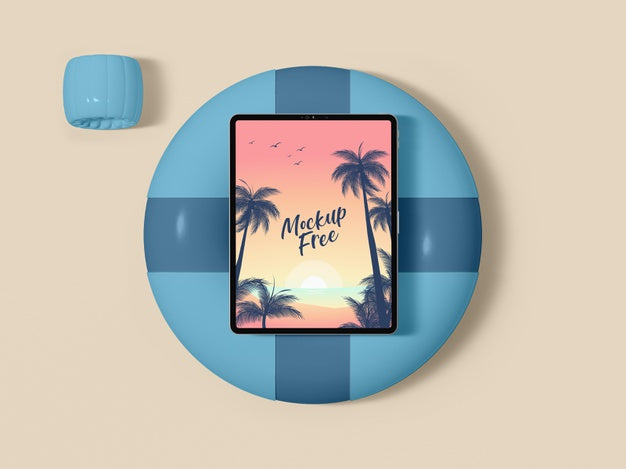 Free Top View Tablet On Lifeline Psd