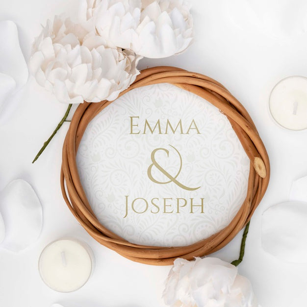 Free Top View Wedding Concept Psd