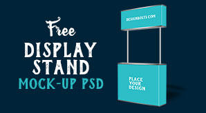 Free Trade Show Booth Display Stand Mock-Up Psd