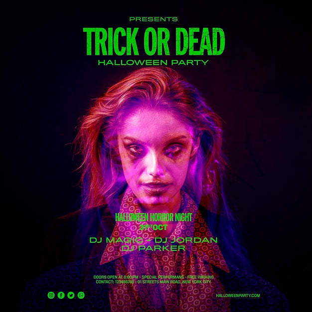 Free Trick Or Treat Halloween Party Portrait Girl Psd