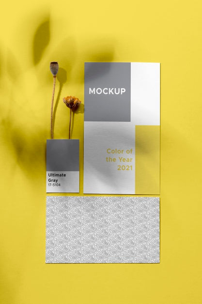 Free Ultimate Gray And Illuminating Elements Arrangement Psd