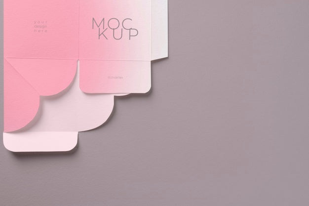 Free Unfolded Cosmetic Box Mockup Psd
