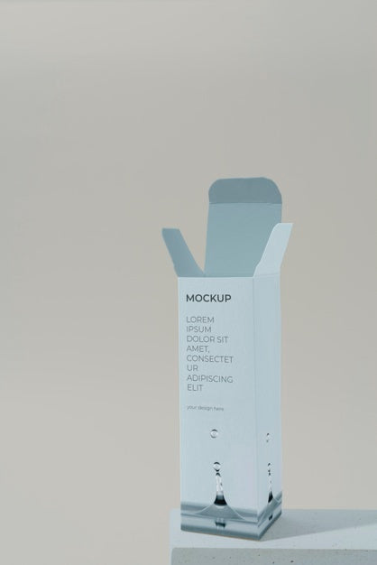 Free Unfolded Cosmetic Box Mockup Psd