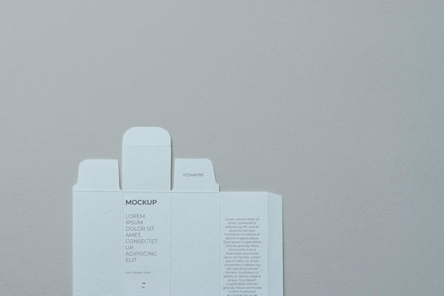 Free Unfolded Cosmetic Box Mockup Psd