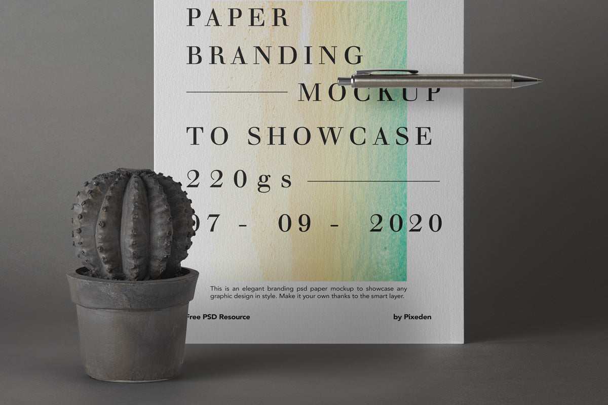 Free Us Letter Brand Paper Mockup