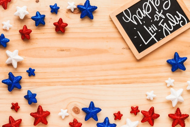 Free Usa Independence Day Mockup With Slate Psd