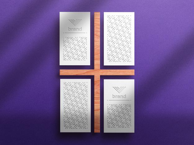 Free Vertical Business Card Mockup Psd