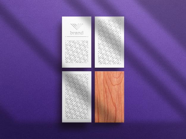 Free Vertical Business Card Mockup Psd