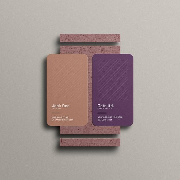 Free Vertical Business Card Mockup Psd