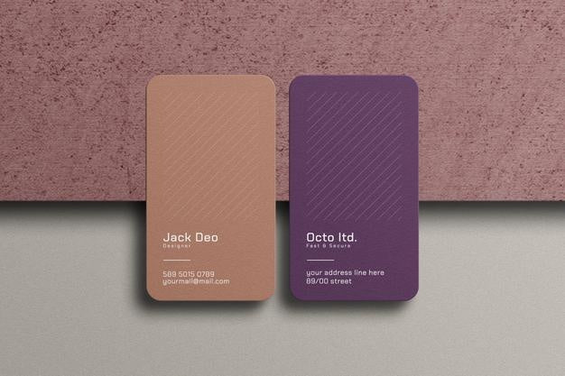 Free Vertical Business Card Mockup Psd