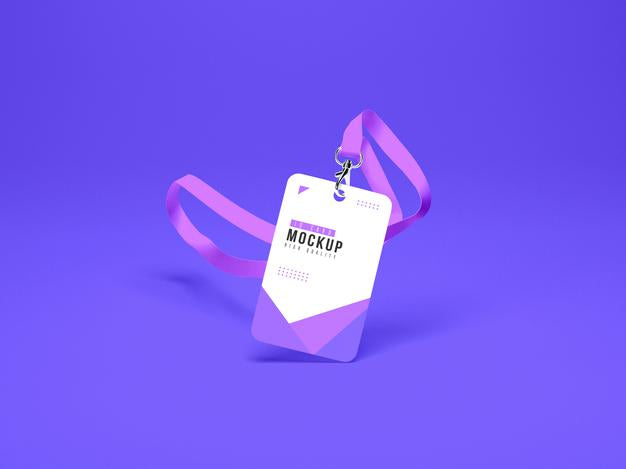 Free Vertical Id Cards Holder Mockup Psd