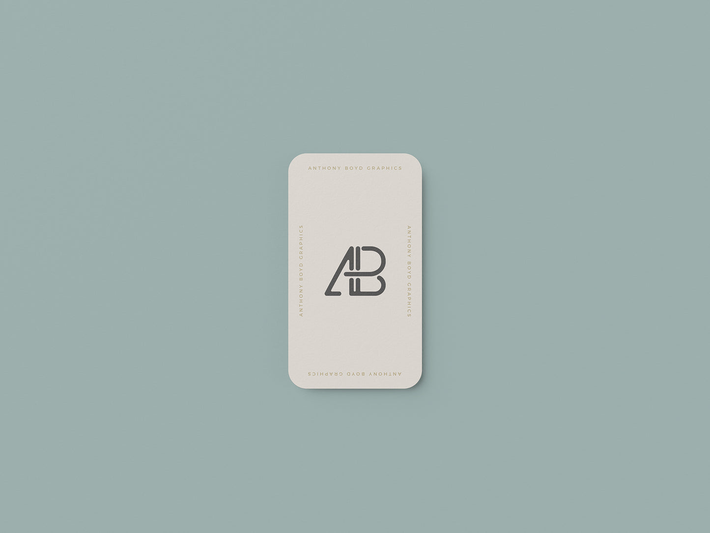 Free Vertical Rounded Business Card Mockup #1