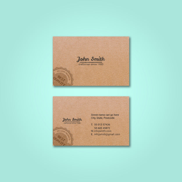 Free Vintage Business Card Mockup Psd