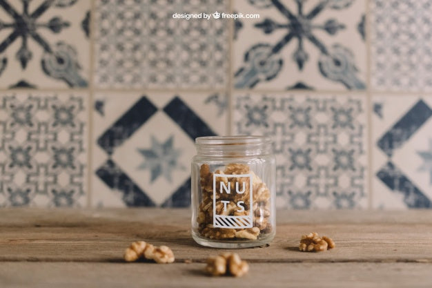 Free Vintage Nuts Mockup Psd