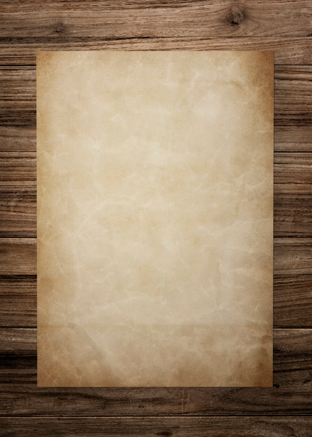 Free Vintage Paper Mockup On Wooden Background Psd