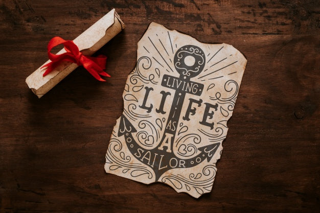 Free Vintage Sailing Concept With Page Psd