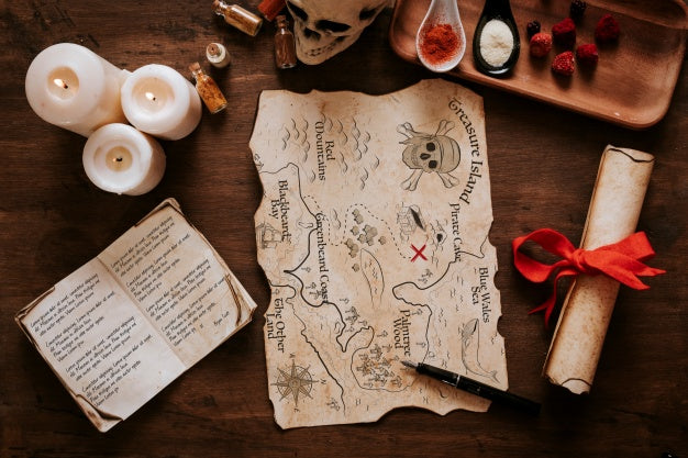 Free Vintage Sailing Concept With Spices And Paper Psd