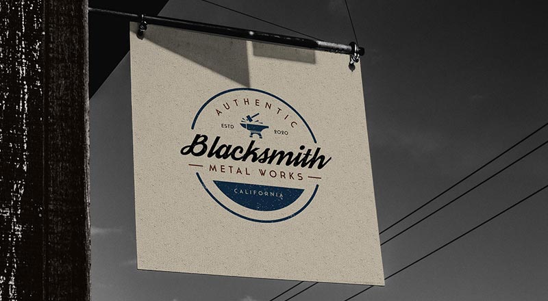 Free Vintage Shop Sign Mockup Psd