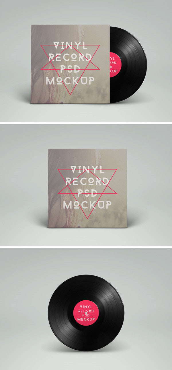 Free Vinyl Record Psd Mockup