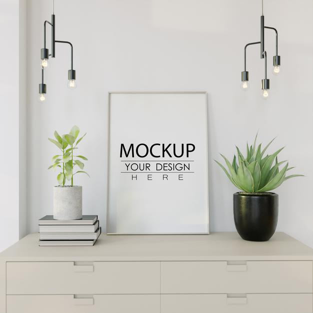 Free Wall Art Mockup, Canvas Or Picture Frame In Living Room Psd