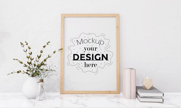 Free Wall Art Or Picture Frame In Living Room Mockup Psd
