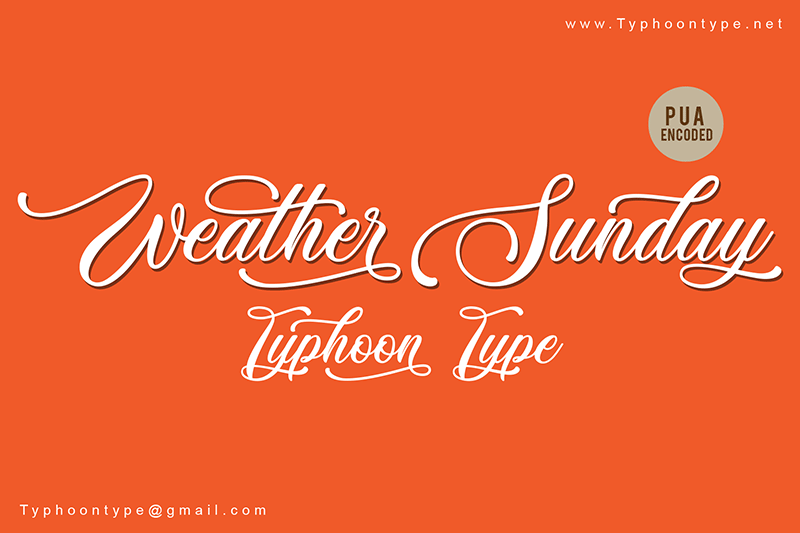 Free Weather Sunday Font