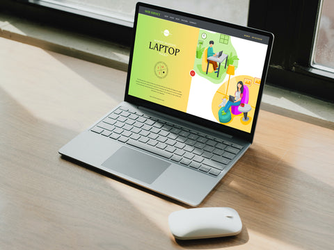 Free Website Branding Laptop Mockup