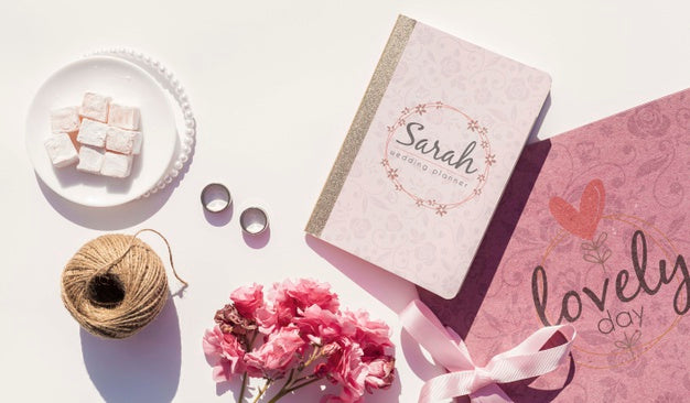 Free Wedding Decoration In Pink Tones Arrangement Psd