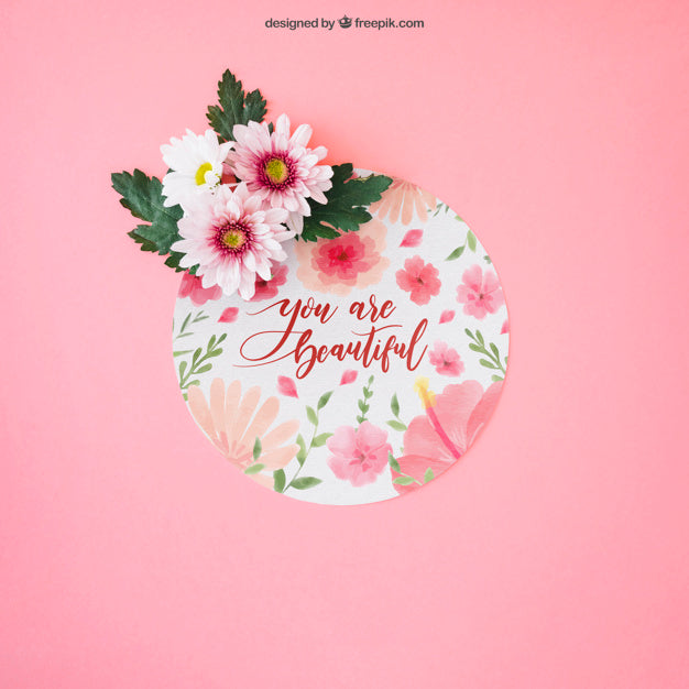 Free Wedding Decoration With Circular Card Psd