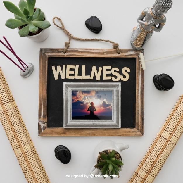 Free Wellness Decoration With Frame Psd