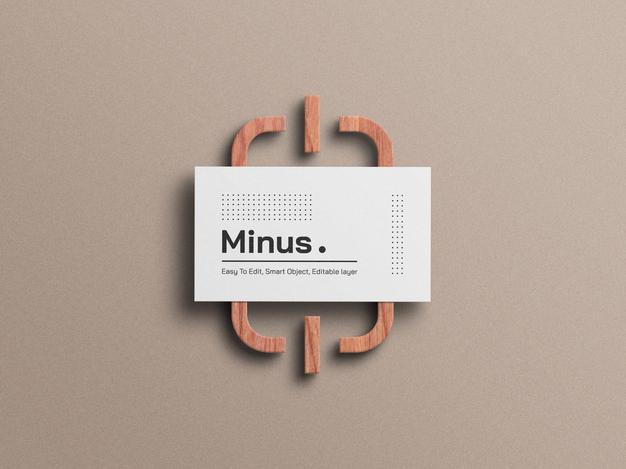 Free White Minimal Business Card Mockup Psd
