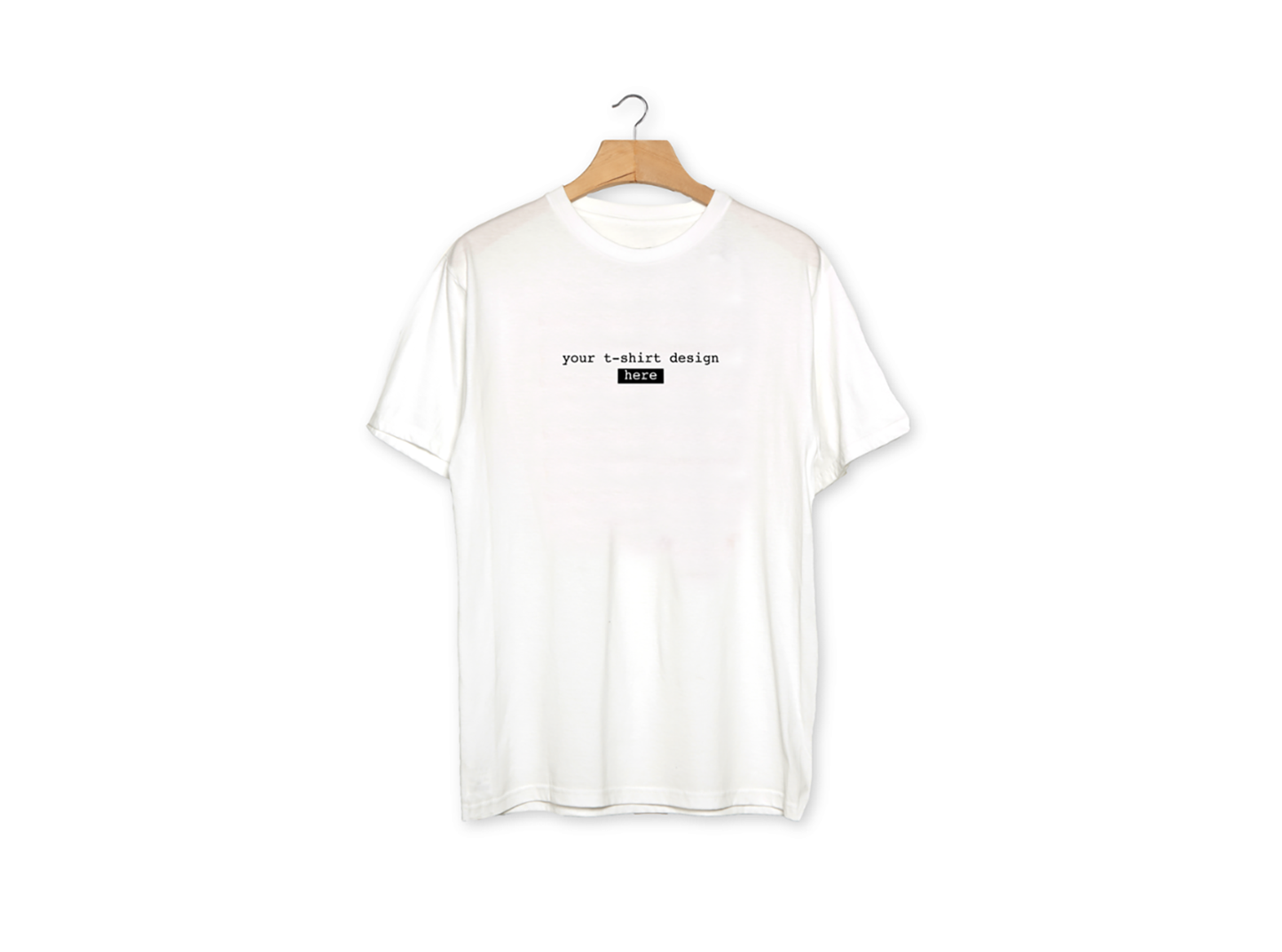 Free White Realistic T-Shirt Mockup