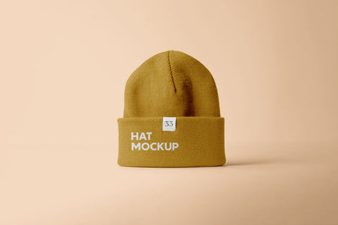 Free Winter Hat Mockup