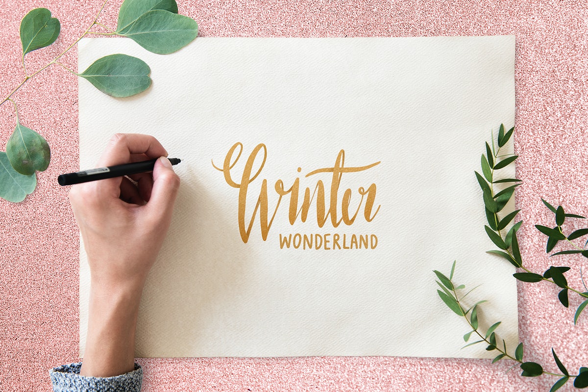 Free Winter Season Typography Design Mockup